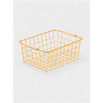 Корзина для хранения "Голден" 29,5-22-12,5 см, цвет золотой