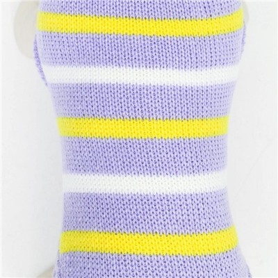 Свитер «Полоски», размер 2XL, ДС 41, ОШ 41, ОГ 36-60 см, сиреневый