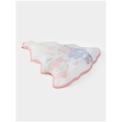 Блюдо сервировочное новогоднее Доляна «Московкий мишка», 24.5×24.7×2 см, стекло, белое