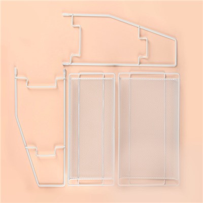 Органайзер для хранения, двухуровневый, 31×32×16.5 см, белый