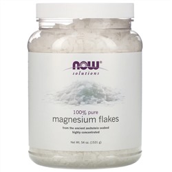 Now Foods, Solutions, магниевые хлопья, 100 % чистоты, 1531 г (3,37 фунта)