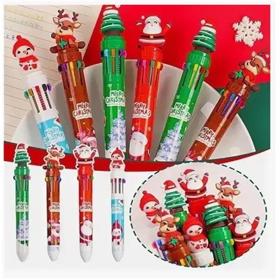 Рождественские шариковые ручки 10в1