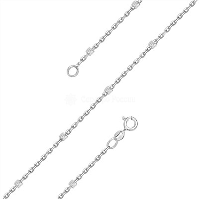 Цепь из серебра родированная - 45 см 925 пробы 070020R013L45