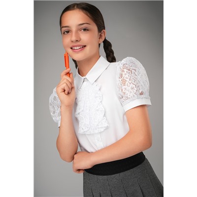 Нарядная блузка для девочки с коротким рукавом Happyfox