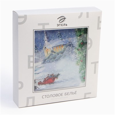 УЦЕНКА Скатерть Этель "Рождественский вечер" d=220 см, 100% хл, саржа 190 г/м2