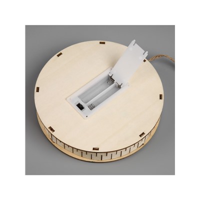 Подвеска световая «Дед Мороз и Снегурочка», 15×3 см, 6 LED, от батареек АААx2, свечение тёплое белое