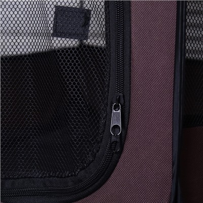 Вольер для животных, тентовый, 8 стенок, 68×45 см, коричневый