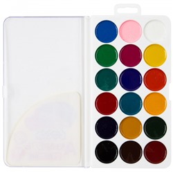 Краски акварельные медовые 18цв АПКМ18 без кисти пласт.уп Каляка-Маляка