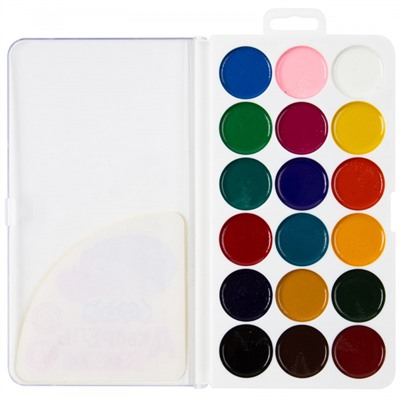 Краски акварельные медовые 18цв АПКМ18 без кисти пласт.уп Каляка-Маляка