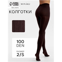 Женские колготки MINAKU 100 ден, тёмно-коричневые, размер 2/S