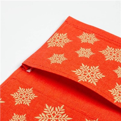 Кармашек текстильный «Этель. Снежинки», 2 отделения, 20×41 см