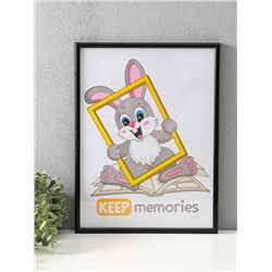 Фоторамка для фото 30×40 см «Радуга», пластик, чёрный, (пластиковый экран)