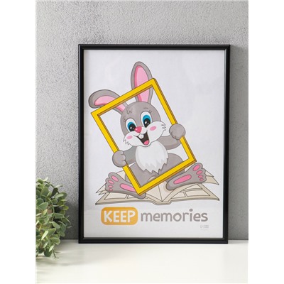 Фоторамка для фото 30×40 см «Радуга», пластик, чёрный, (пластиковый экран)