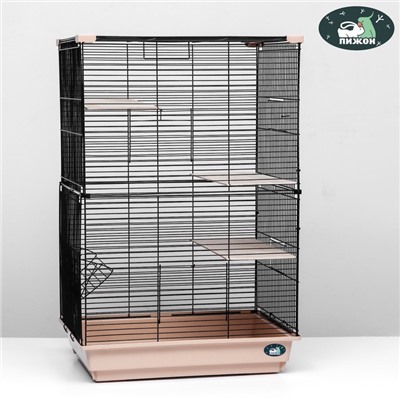Клетка для шиншиллы «Пижон» №10, разборная, 58×40×88, бежевая