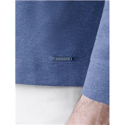 Лонгслив из мягкого фактурного трикотажа с плетеным воротником поло на пуговицах