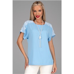 Блузка Келли (кружево/голубой)