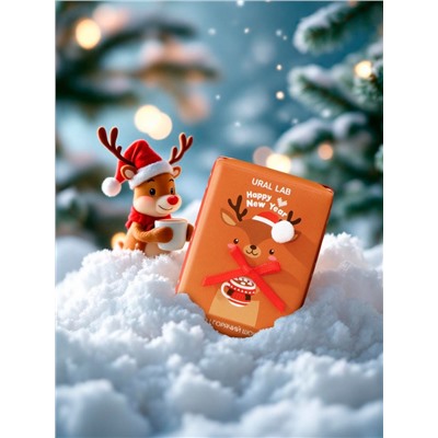 Мыло для рук кусковое URAL LAB Happy New Year, 100 г, аромат горячего шоколада