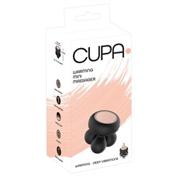 Черный мини-массажер с подогревом Cupa Warming
