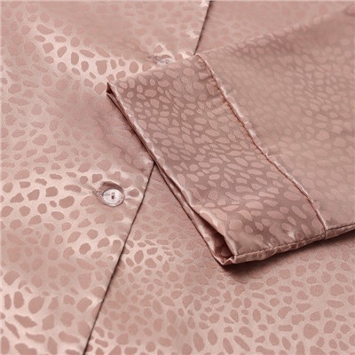 Пижама женская (рубашка, брюки) KAFTAN «Леопард», золотая, размер 40-42