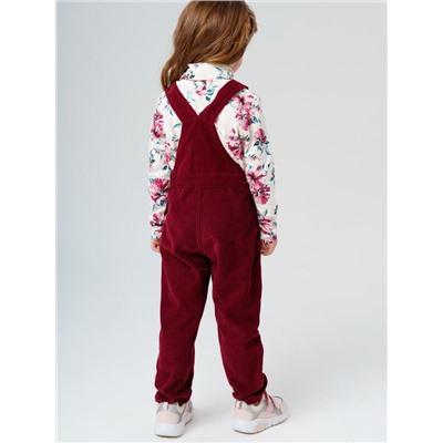 Полукомбинезон текстильный утепленный флисом для девочек