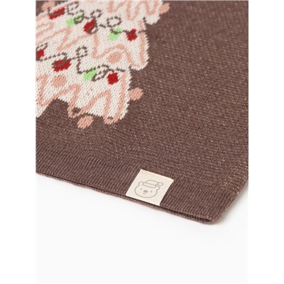 Джемпер вязаный «Крошка Я. Новогодние игрушки», рост 86-92 см, коричневый
