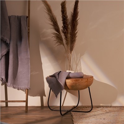 Полотенце вафельное SL HOME: Boho «Софт Мист» 100×180 см, 100% хлопок, 300 г/м²