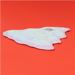 Блюдо сервировочное Доляна «Ёлочка. Новогоднее волшебство», 24.5×24.7×2 см, стекло
