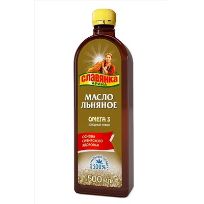 Масло льняное "Славянка Арина" 500мл ЭКОПРОДУКТЫ, 1175859