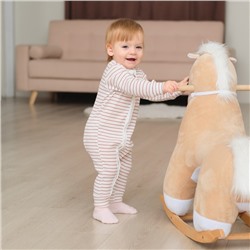 Комбинезон Крошка Я, BASIC LINE, рост 62-68 см, полоска бежевая