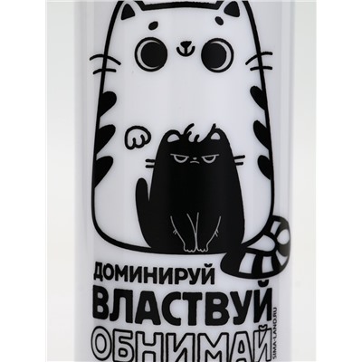 Бутылка для воды пластиковая «Обнимай и властвуй», 700 мл