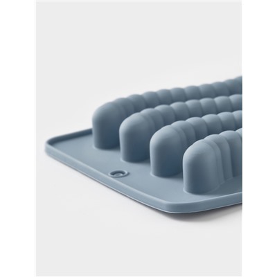 Форма для мармелада Доляна «Червячки», 20×10×1.5 см, силикон, голубая