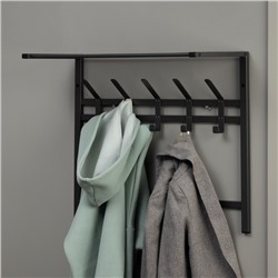 Вешалка с полкой 2-х ярусная «Торонто 22», 67×27×58.5 см, графит