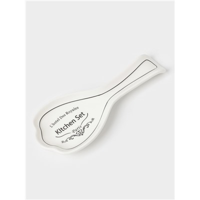 Аксессуары для кухни Доляна «Уют», 4 предмета, дозатор 300 мл, мыльница, подставка для губки, подставка для ложки, белые