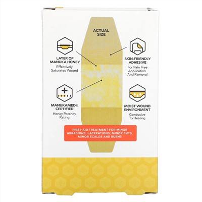 First Honey, Manuka Bandages, 12 Adhesive Bandages