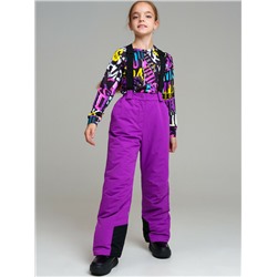 Брюки текстильные с полиуретановым покрытием для девочек