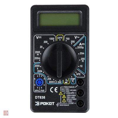Мультиметр цифровой РОКОТ, DT- 838