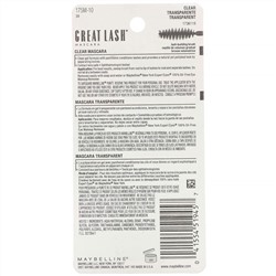 Maybelline, Great Lash, тушь Clear 110, 13 мл