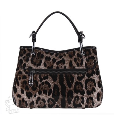 Сумка женская кожаная 6061Q leopard brown Polina&Eiterou