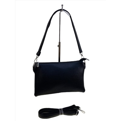 Женская сумка из искусственной кожи, цвет черный