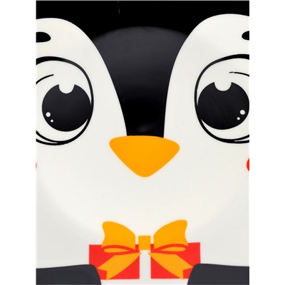 Тарелка новогодняя плоская «Пингвинчик», d=20 см