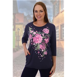 Джемпер Пионы (Серый)