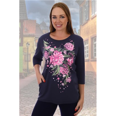 Джемпер Пионы (Серый)