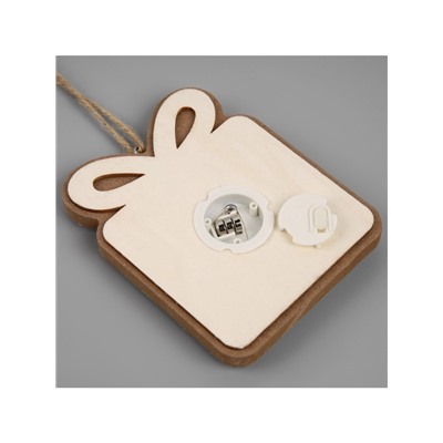 Подвеска световая «Белочка с подарками», 11×9 см, от батареек LR41×3, свечение тёплое белое