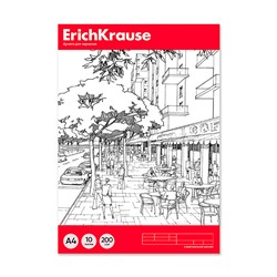 Бумага для черчения А4, 10 листов, вертикальная рамка