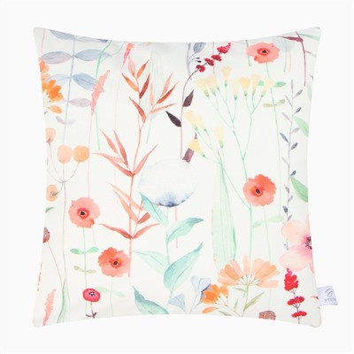 Набор декоративных наволочек «Flowers» - 4 шт., 40×40 см, велюр