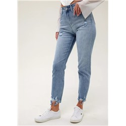 Женские джинсы МОМ с потертостями CRACPOT