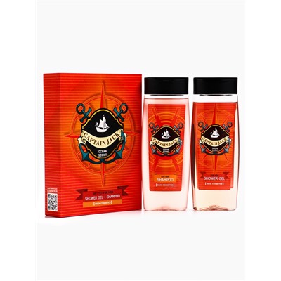 Подарочный набор мужской Captain Jack Ocean Scent, гель для душа 250 мл, шампунь 250 мл