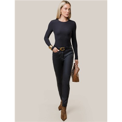 Джемпер из трикотажа в широкий рубчик