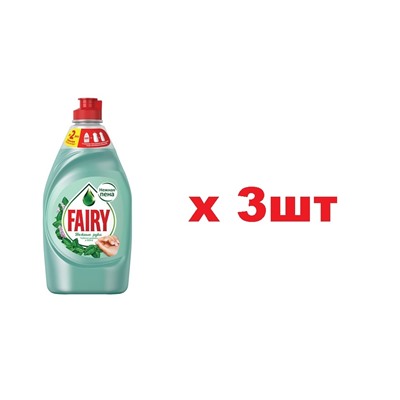 FAIRY Средство для мытья посуды 650мл Чайное дерево и мята 3шт