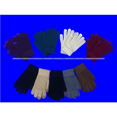Перчатки женские шерстяные сенсорные арт. 7076 (5035)